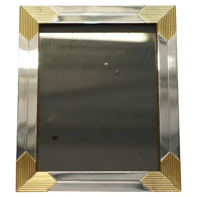 Pre-owned Romeo Rega Exquisite Mid Century Modern Circa 1970  Chrome & Brass Picture Frame In Black
