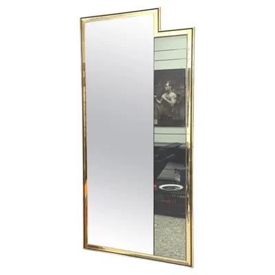 Pre-owned Romeo Rega Geometric Design Mirror Made In Italy Modern Antiques 1970s In Gray