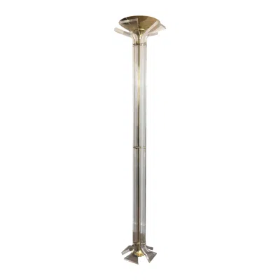 Pre-owned Romeo Rega In The Style Of , Rare Plexiglass And Gilt Brass Floor Lamp In Transparent