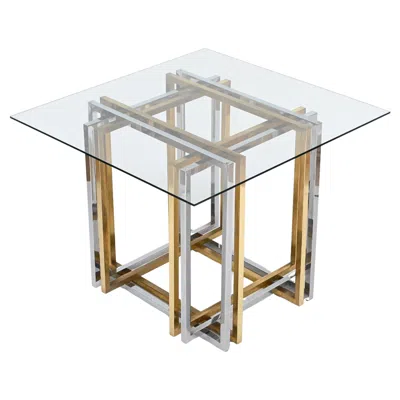 Pre-owned Romeo Rega Italian Dining Or Console Table In Brass And Chrome By , 1970s In Gray