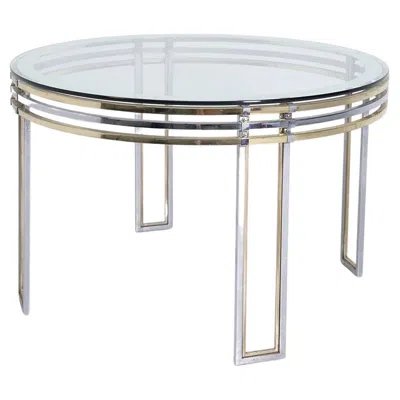 Pre-owned Romeo Rega Italian Dining Table By  In Steel In Gray