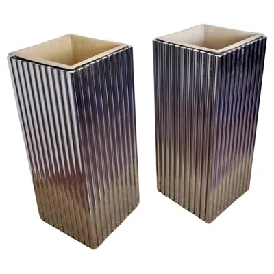 Pre-owned Romeo Rega Italian Hollywood Regency Pots, 1970, Set Of 2 In Black