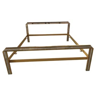 Pre-owned Romeo Rega Mid-century Modern Italian  Brass And Chrome Double Bed, 1970s In Brown