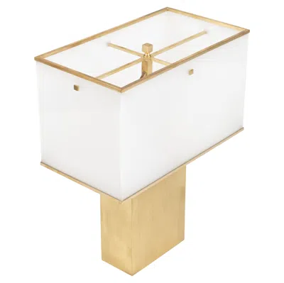 Pre-owned Romeo Rega Midcentury Table Lamp In Brass And Acrylic  Style, Italy 1970s In Sand