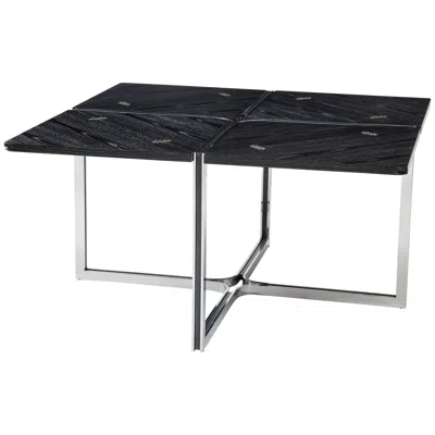 Pre-owned Romeo Rega Modernist Cerused Oak And Steel Extendable Dining Table In Brown