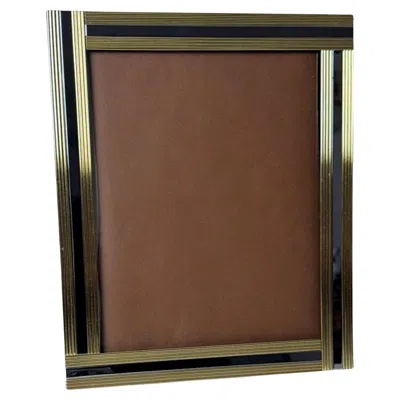 Pre-owned Romeo Rega Style Italian Brass And Steel Picture Frame In Brown