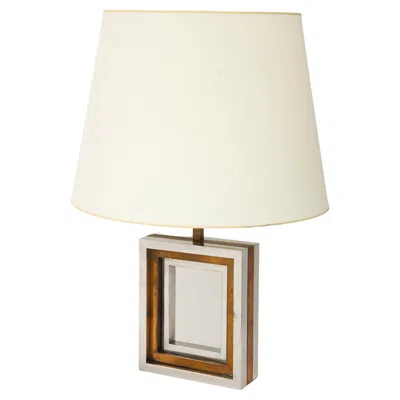 Pre-owned Romeo Rega Table Lamp In Nickel & Brass, Italy 1960's In Sand