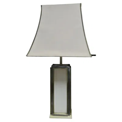 Pre-owned Romeo Rega Table Lamp Made Of Brass, Steel, And Acrylic Glass, Italy, 1970s In Transparent