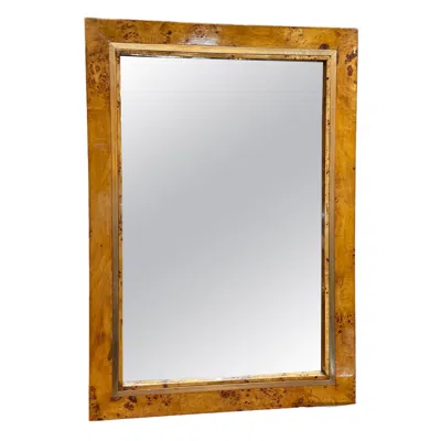 Pre-owned Romeo Rega Vintage Italian Rectangular Wall Mirror By  1980s In Gray