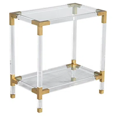 Pre-owned Romeo Rega Vintage  Acrylic And Brass Console Table Circa 1970's In Gray