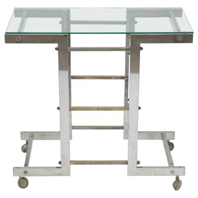 Pre-owned Romeo Rega Vintage Serving Cart In The Style Of , Italy, 1970s In Gray