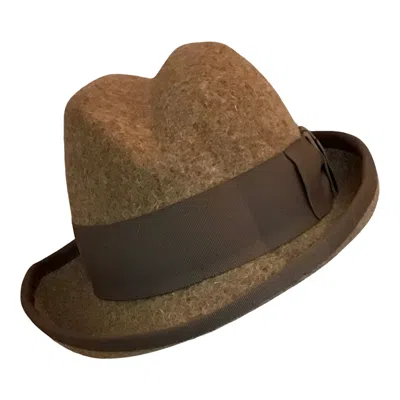 Romer Millinery Men's Maurice Wool Felt Fedora In Oatmeal Brown
