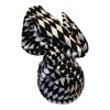Romer Millinery Women's Black / White Twisturban Turban Black & White Diamond Pattern