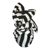 Romer Millinery Women's Black / White Twisturban Turban In Black & White Cabana Stripe