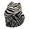 Romer Millinery Women's Black / White Twisturban Turban In Black & White Zebra Stripe Cotton