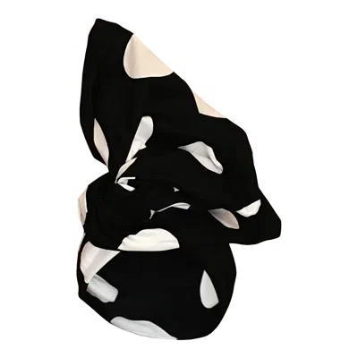 Romer Millinery Women's Black / White Twisturban Turban With Big Dots White On Black In Multi