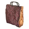 Romer Millinery Women's Blue / Gold / Red Morphy Silk Tie Moldable Small Handle Bag One Of A Kind!