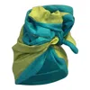 Romer Millinery Women's Blue / Green Twisturban Turban In Kiwi & Turquoise Linen One Of A Kind