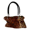 Romer Millinery Women's Brown / Black / Gold Morphy Moldable Leopard Faux Fur Multi Handle Bag