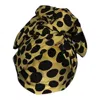 Romer Millinery Women's Brown Modern Leopard Print Cotton Twisturban Turban In Multi