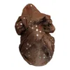 Romer Millinery Women's Brown Twisturban Turban In Mocha Beaded & Embellished Silk Shantung