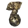 Romer Millinery Women's Gold / Black Twisturban Turban In "mica" Pattern Black Velvet With Gold In Multi
