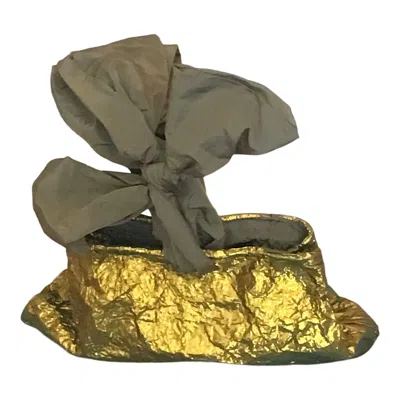 Romer Millinery Women's Gold / Brown Morphy Moldable Wrist Bag & Clutch Old Gold