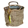 Romer Millinery Women's Gold / Brown / Neutrals Morphy Moldable Mini Fishing Panier Clutch In Multi