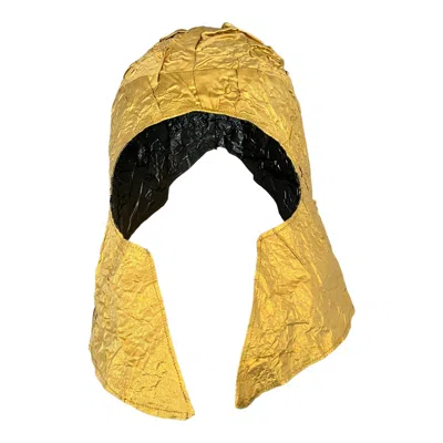 Romer Millinery Women's Gold / Silver Morphy Moldable Reversible  Helmet In Metallic Gold & Silver Silk Shantung