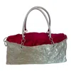 Romer Millinery Women's Morphy Metallic Silver Silk Moldable Multi Handle Bag
