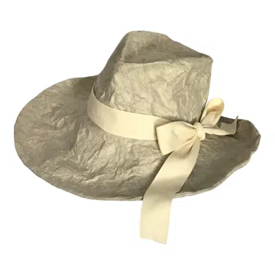 Romer Millinery Women's Neutrals Morphy Moldable Hat In Oatmeal Linen In Gray