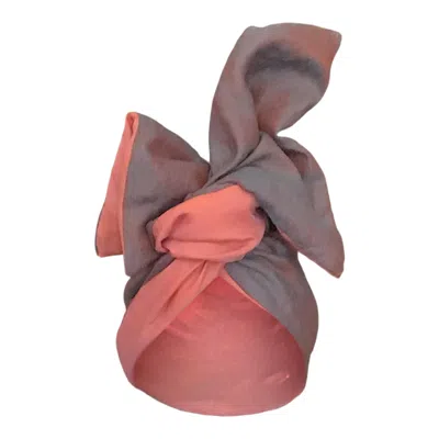 Romer Millinery Women's Pink / Blue Twisturban Turban In Two Shades Of Linen In Multi