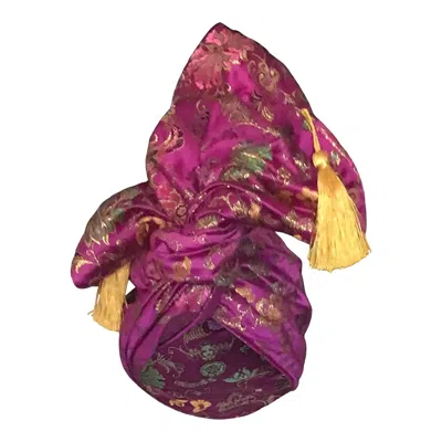 Romer Millinery Women's Pink / Purple Twisturban Turban In Orchid Chinoiserie Brocade