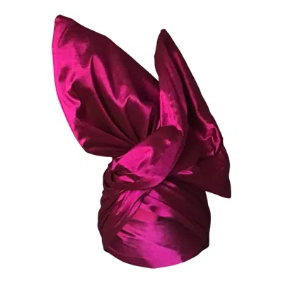Romer Millinery Women's Pink / Purple Twisturban Turban Silk Shantung Orchid Pink