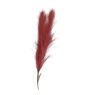 Romer Millinery Women's Red Faux Feather Clip For Hair, Hats & Trubans. Rose, Straight