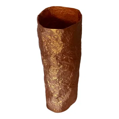 Romer Millinery Women's Rose Gold Morphy Moldable Extra Wide Cuff Bronze Silk In Brown