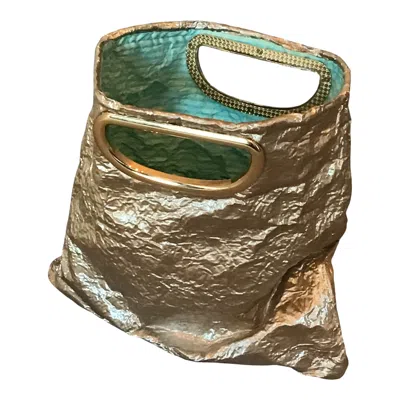 Romer Millinery Women's Silver Morphy Moldable Clutch Bag In Metallic Silk
