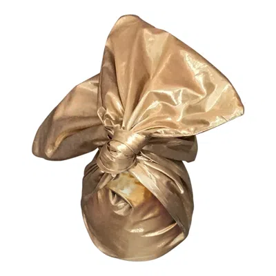Romer Millinery Women's Silver Twisturban Turban In Platinum Metallic Silk Shantung
