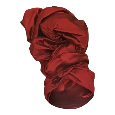 Romer Millinery Women's Twisturban Turban Extra Large Crescent In Deep Red