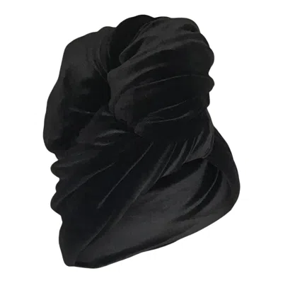 Romer Millinery Women's Twisturban Turban In Black Velvet