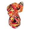 Romer Millinery Women's Twisturban Turban In Mod Coral Print Cotton In Orange