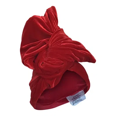 Romer Millinery Women's Twisturban Turban In Red Stretch Velvet