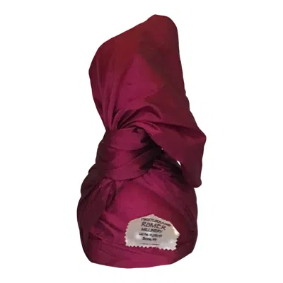 Romer Millinery Women's Twisturban Turban In Silk Shantung Claret Red