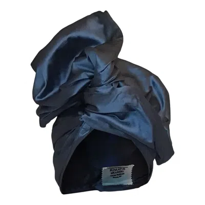 Romer Millinery Women's Twisturban Turban In Silk Shantung Cornflower Blue
