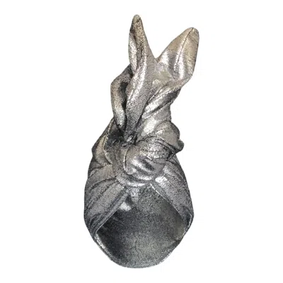 Romer Millinery Women's Twisturban Turban In Silver Metallic