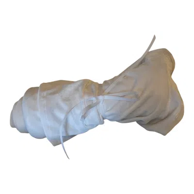 Romer Millinery Women's Twisturban Turban White Velvet Bride