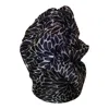 Romer Millinery Women's White / Blue Twisturban Turban Navy & White Floral Silk Organza Extra Full