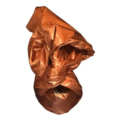 Romer Millinery Women's Yellow / Orange / Rose Gold Twisturban Turban In Metallic Bronze Lamé