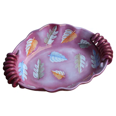 Pre-owned Rometti Ceramics 1 Decorative Colored Bowl Rometti Umbertide 1950 Italy In Gray