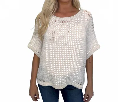 Romi The Brand Azure Crochet Classic Top In White